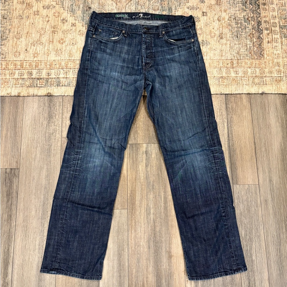 7 for all mankind dark wash jeans size 34